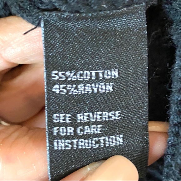 Cliche Black & Ivory Cowl Neck Geo Sweater XS - Picture 3 of 5